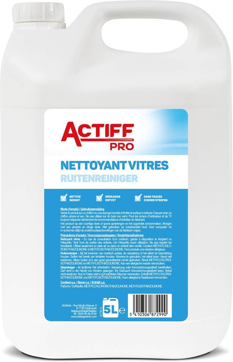 Lave vitre Actiff Pro Bidon 5L - Clean Equipements