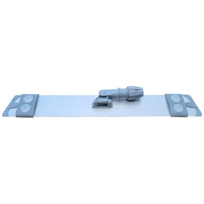 Balai Trapèze Alu Largeur 120 Cm + Manche Télescopique 180 Cm - Velcro, Frange Incluse - Pour Grandes Surfaces - 10