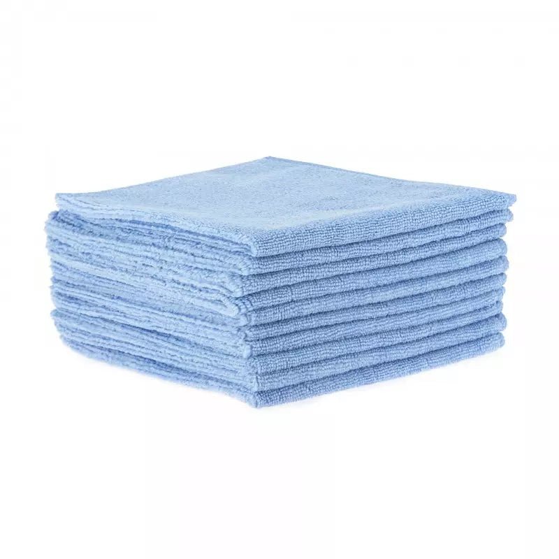 Lavette microfibre multi - usages PREMIUM 300 g/m² - 38x38cm - en lot x5 - bleue - Clean Equipements